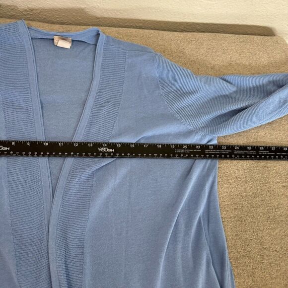 Chicos Cardigan Set Women 3 Blue Knit 2 Piece XL Coordinate Casual Office Work - Picture 10 of 11